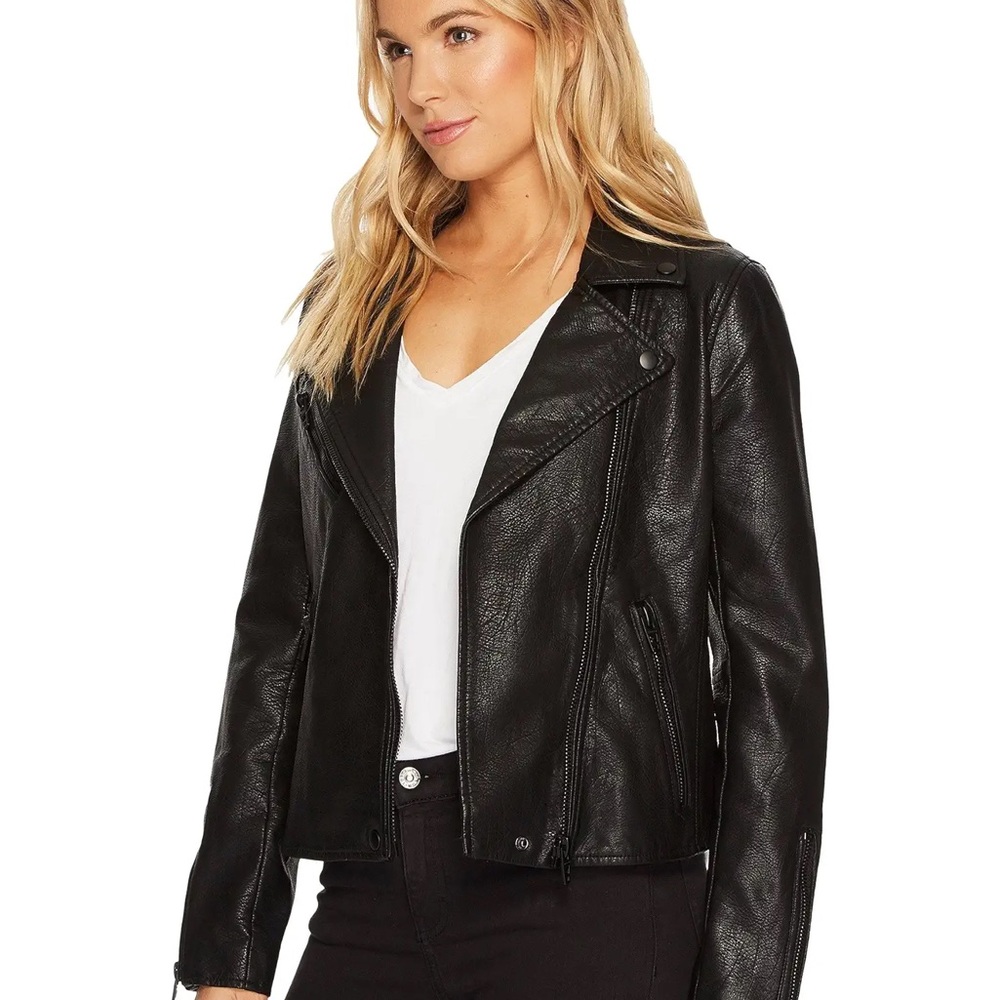 Blank NYC Women's Classic Black Leather Jacket